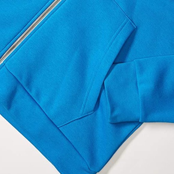 🆕Reebok Men's Training Essentials Fleece Full Zip Hoodie, Small-Horizon Blue - Picture 3 of 3